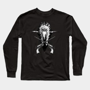 Long Horn Indian Style Skull Long Sleeve T-Shirt